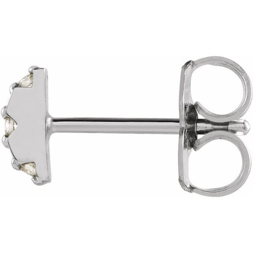 Sterling Silver .02 CTW Natural Diamond Earring