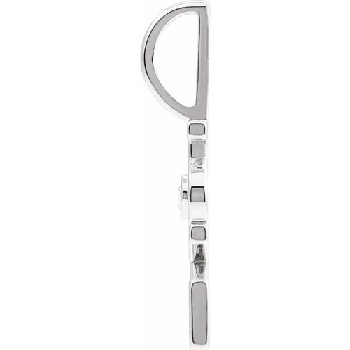 Sterling Silver .03 CT Natural Diamond Love Charm/Pendant