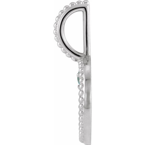 Sterling Silver Natural Blue Zircon & .0025 CTW Natural Diamond Scorpio Charm/Pendant