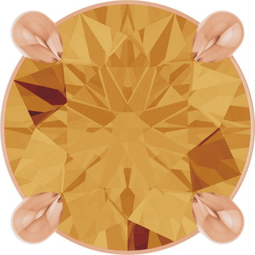 14K Rose 5.5 mm Natural Citrine Pendant