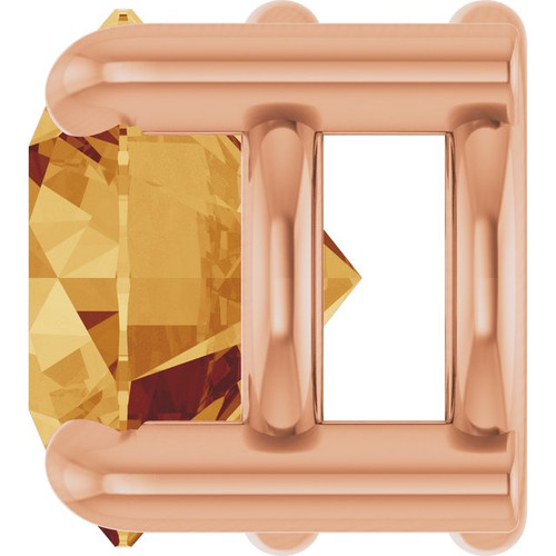14K Rose 5.5 mm Natural Citrine Pendant