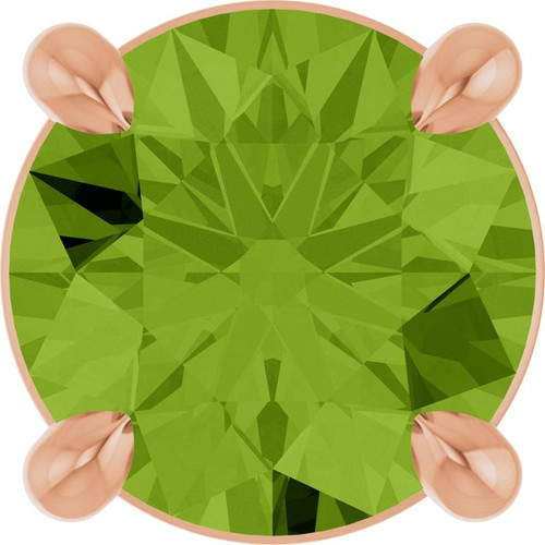 14K Rose 5.5 mm Natural Peridot Pendant