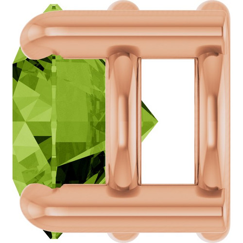 14K Rose 5.5 mm Natural Peridot Pendant