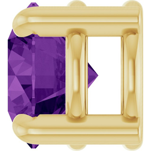 14K Yellow 5.5 mm Natural Amethyst Pendant