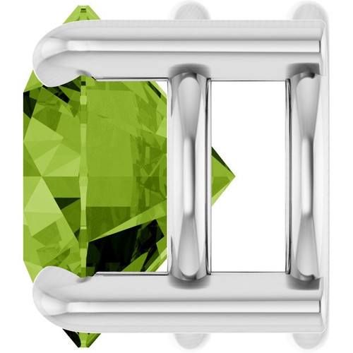 Sterling Silver 7 mm Natural Peridot Pendant