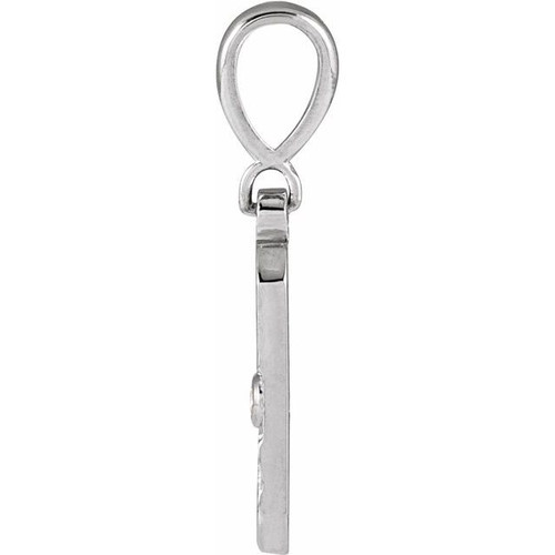 Sterling Silver .015 CT Natural Diamond Sun Pendant