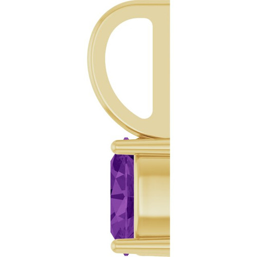 14K Yellow 5x3 mm Natural Amethyst Charm/Pendant