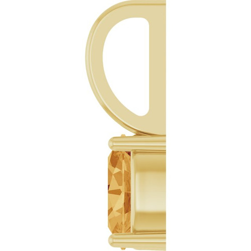 14K Yellow 5x3 mm Natural Citrine Charm/Pendant