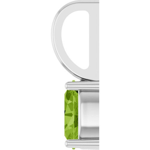 Platinum 5x3 mm Natural Peridot Charm/Pendant