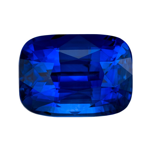 3.56 Carat Rich Royal Blue Sapphire Ring Stone, Cushion Shape,  9.52 x 6.88 x 5.39 mm, GIA Cert