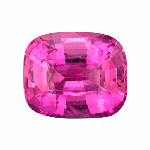 3.02 Carat Hot Pink Sapphire Stone, Cushion Shape, GIA Certified, 8.74 x 7.25 x 4.87 mm