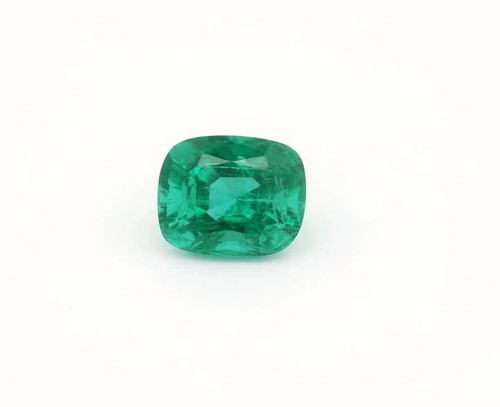Cushion 1.36 carats Green Emerald, 6.48 x 6.48 x 5.14