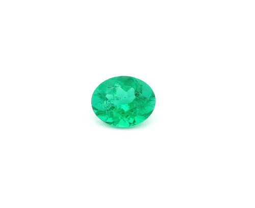 Round 0.67 carats Green Emerald, 5.27 x 3.83