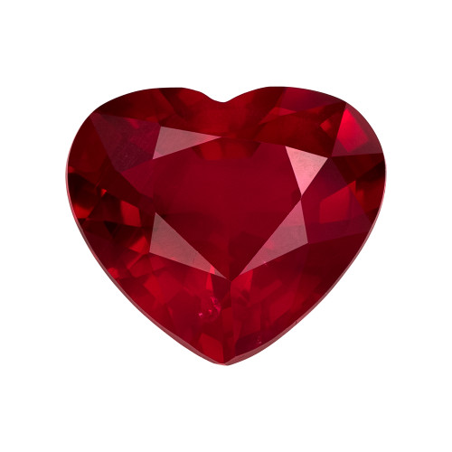 Heart Cut Ruby Gem, Fine Quality, 2.34 Carats, AIGS Certification, 9.03 x 7.99 x 4.29 mm