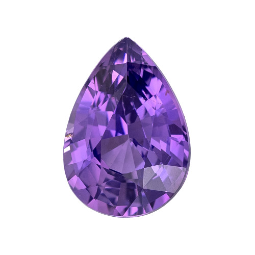 2.01 Carat Vivid Rich GIA Certified Purple Sapphire Pear Cut Loose Gemstone