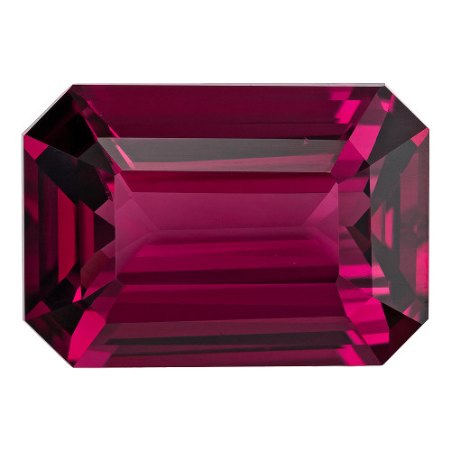 7.56 Rose Garnet Emerald 13.7 x 9.5 mm