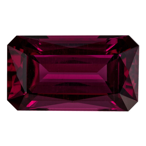 11.95 Red Rhodolite Emerald 17.5 x 10 mm