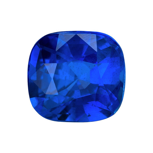 2.56 Carat Vivid Blue Sapphire Loose Gemstone, Cushion Shape 7.96 x 7.47 x 4.82 mm Size