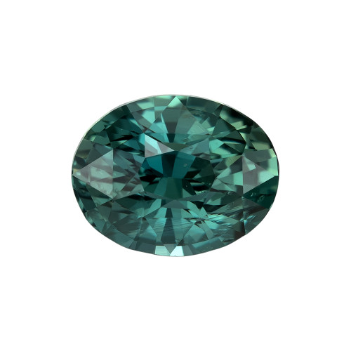 1.57 Blue Green Sapphire Oval 7.3 x 5.7 mm