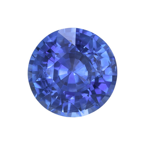 2.36 Carat Vivid Blue Sapphire Loose Gemstone, Round Shape 7.8 x 7.8 mm Size