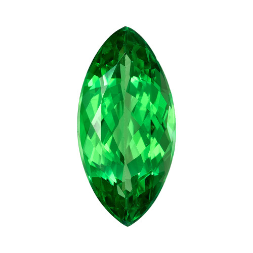1.35 Carat Vivid Green Gemstone Loose Gemstone, Marquise Shape 10.1 x 5 mm Size