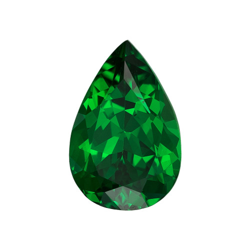1.34 Carat Vivid Green Gemstone Loose Gemstone, Pear Shape 8.6 x 5.7 mm Size