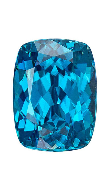 3.8 Blue Zircon Cushion 9 x 6.7 mm