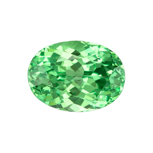 1.45 Carat Vivid Mint Green Garnet Loose Gemstone, Oval Shape 7.8 x 5.7 mm Size