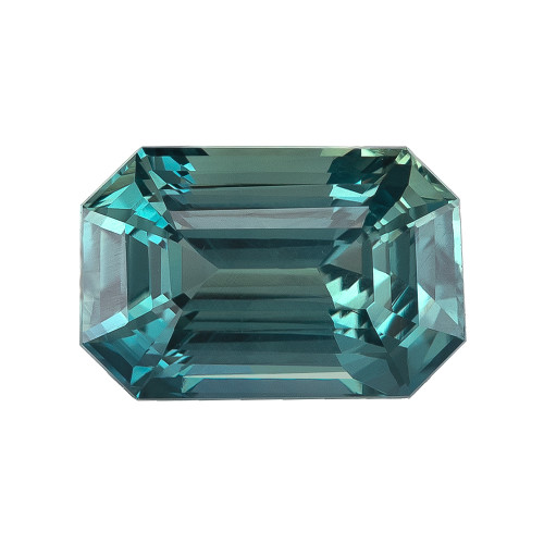 1.53 Blue Green Sapphire Emerald 7.6 x 5 mm