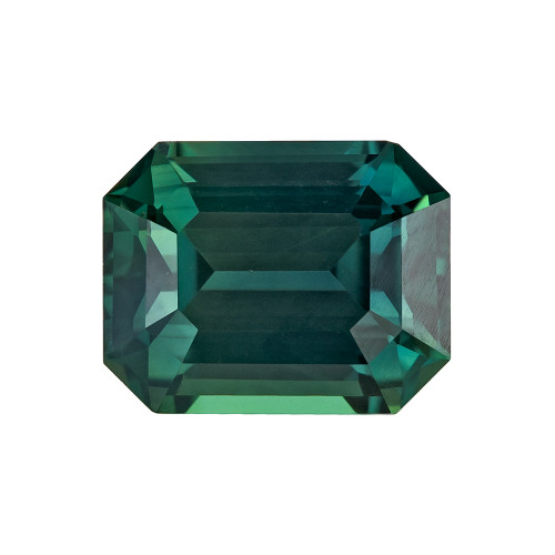 2.05 Carat Vivid Teal Octagon Unheated Sapphire Genuine Gem $2,381