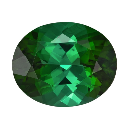 3.19 Carat Vivid Green Tourmaline Oval Shape 10.6 x 8.6 mm Loose Gem $1509.00