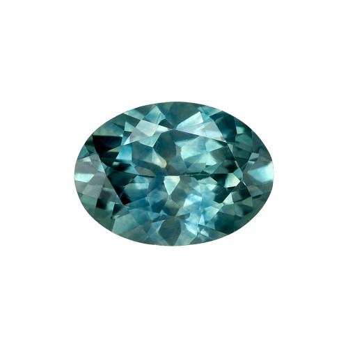 0.92 Carat Vivid Blue Green Sapphire Loose Gemstone, Emerald Cut Shape 6.9 x 5 mm Size