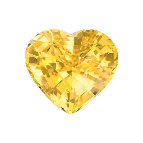 2.03 Carat Yellow Sapphire, Heart Shape, 8.1 x 7.4 mm  $2,183