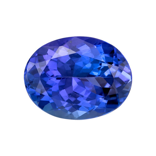1.75 Carat Vivid Blue Purple Tanzanite Loose Gemstone, Oval Shape 8.9 x 6.9 mm Size