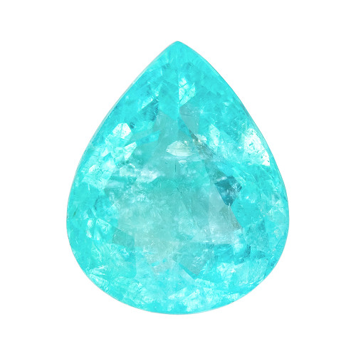 3.15 Paraiba Tourmaline Pear 10.24 x 8.34 x 5.83 mm