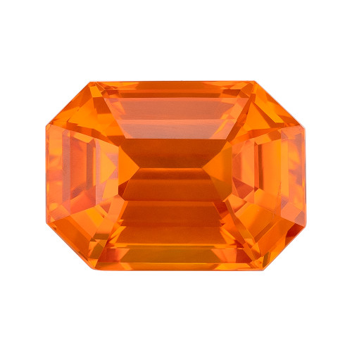 3.51 Orange Sapphire Emerald 9.37 x 6.83 x 5.59 mm