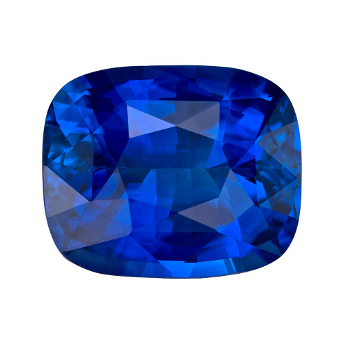 Perfect Engagement 3.55 Carat Blue Sapphire Gem in Cushion, GIA Certed, 9.58 x 7.93 x 5.25 mm