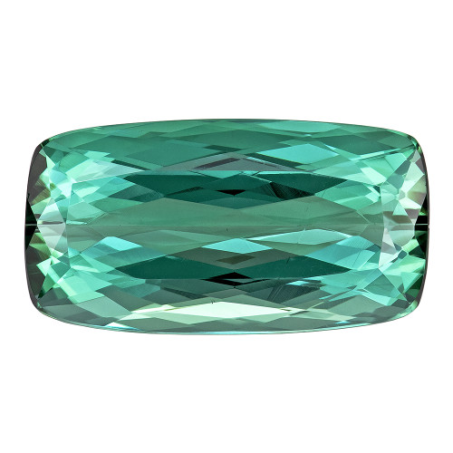 4.92 Vivid Blue Green Tourmaline Cushion Cut Loose Gem $2328.00