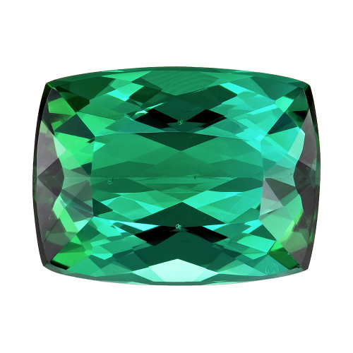 3.74 Vivid Blue Green Tourmaline Cushion Cut Loose Gem $1770.00