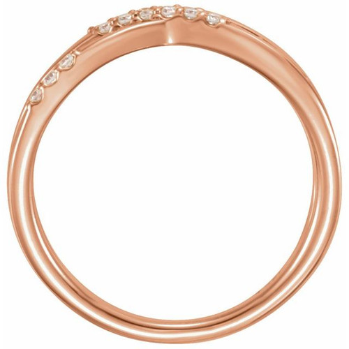 14 Karat Rose Gold 0.17 Carat Diamond Ring