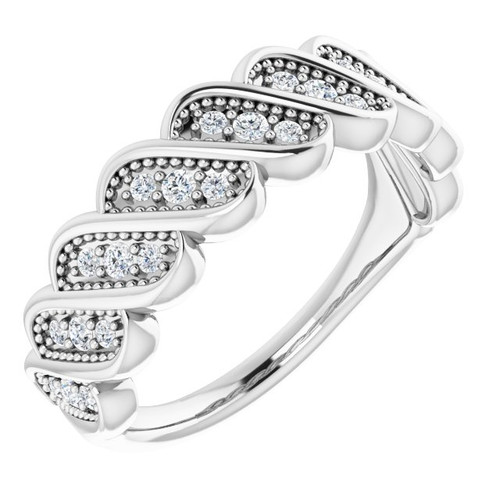 Buy 14 Karat White Gold 0.25 Carat Diamond Stackable Ring