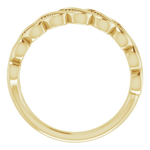 14 Karat Yellow Gold 0.25 Carat Diamond Stackable Ring