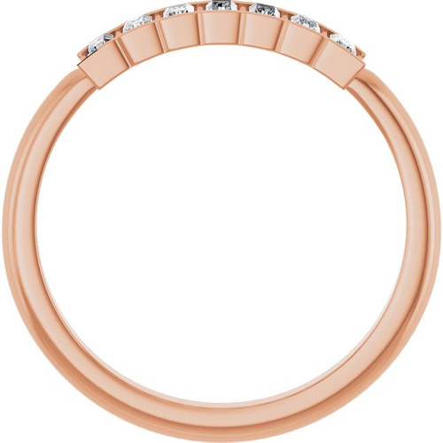 14K Rose 1/4 CTW Natural Diamond Stackable Ring