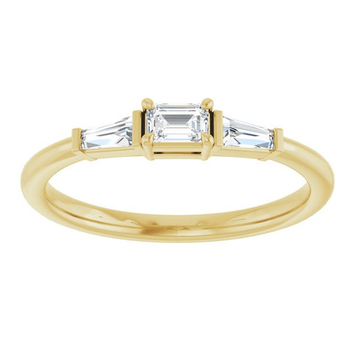 14K Yellow 1/4 CTW Natural Diamond Stackable Ring