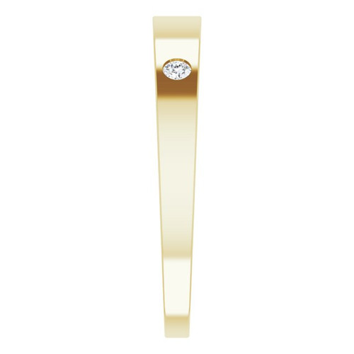 14K Yellow .05 Natural Diamond Engravable Ring