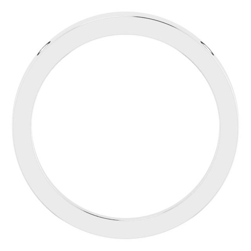 14K White .05 Natural Diamond Engravable Ring