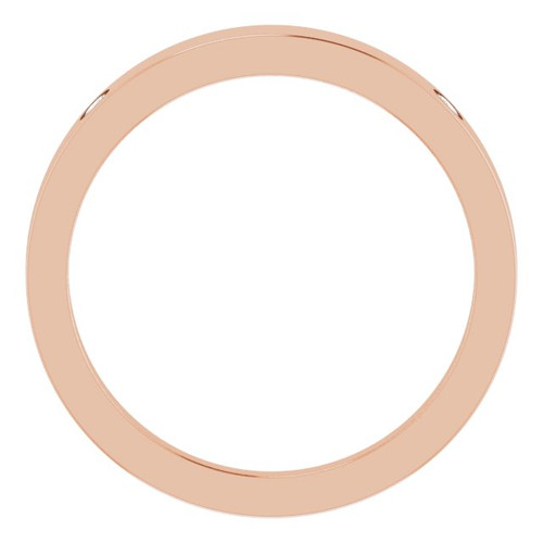 14K Rose .05 Natural Diamond Engravable Ring