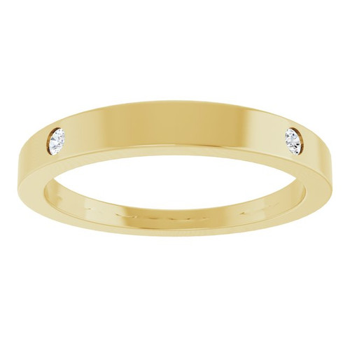 14K Yellow .05 Natural Diamond Engravable Ring