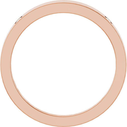 14K Rose .05 Natural Diamond Engravable Ring