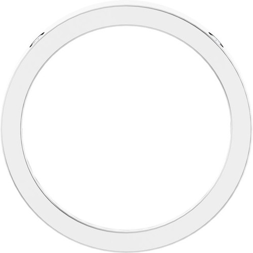 14K White .05 Natural Diamond Engravable Ring